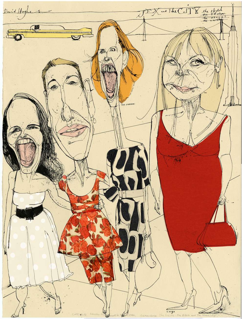 David Hughes, Caricatural portrait of sex & the city characters 